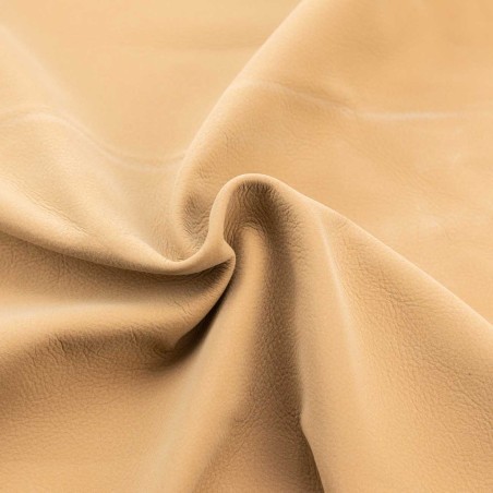 Piel Nobuk lavable grabada, color camel 6021,  grosor 1,2 - 1,4 mm
