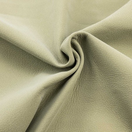 Piel Nobuk lavable grabada, color verde musgo (moss 6025) , grosor 1,2 - 1,4 mm