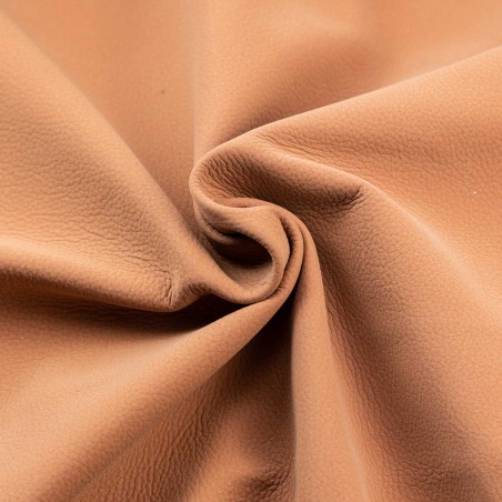 Piel Nobuk lavable grabada, color cuero (rust 6019) , grosor 1,2 - 1,4 mm