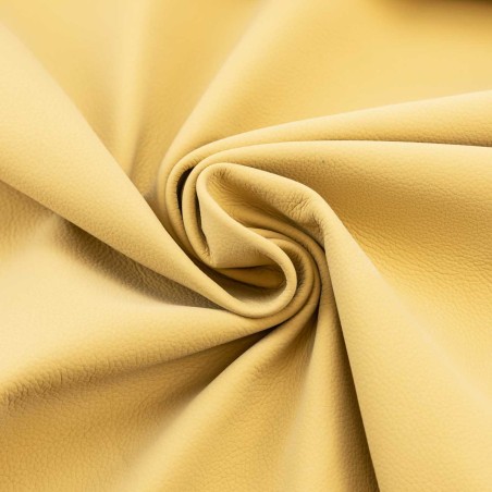 Piel Nobuk lavable grabada, color mostaza 6020, grosor 1,2 - 1,4 mm