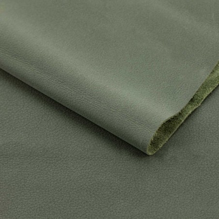 Piel Nobuk lavable grabada, color Verde oscuro (Jungle 6026) , grosor 1,2 - 1,4 mm