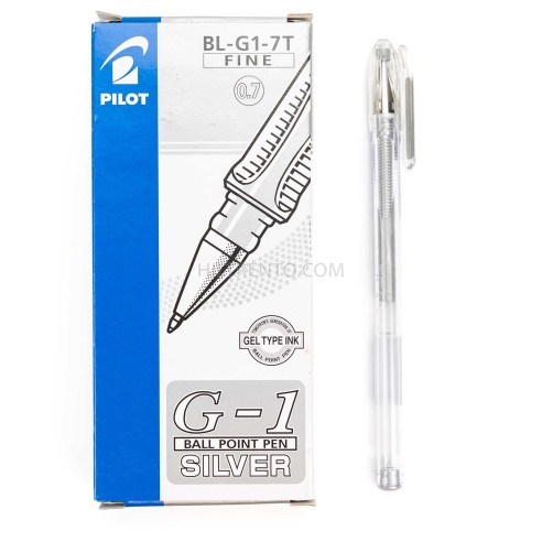 Bolígrafo tinta luminosa gel plata PILOT G1 -...