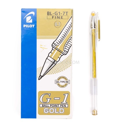 Bolígrafo tinta luminosa gel oro PILOT G1- Caja...
