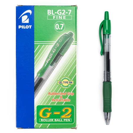 Bolígrafo PILOT G2 verde - Caja 12 uds