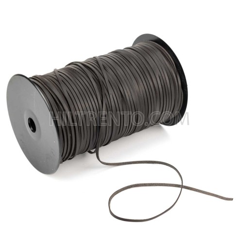 Tira de cuero 3mm, cordón plano piel auténtica...
