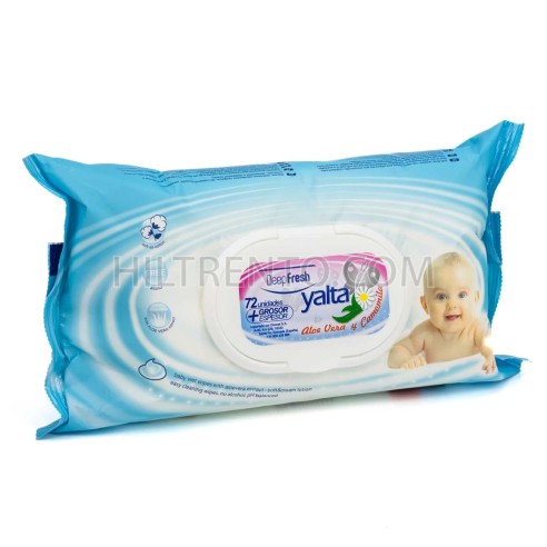 72 Toallitas húmedas aloevera y camomila...