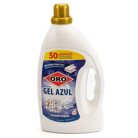 Detergente líquido Oro gel azul concentrado - Caja 4 uds 2.5L