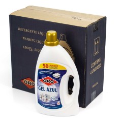Detergente líquido Oro gel azul concentrado - Caja 4 uds...