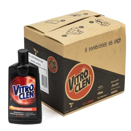 Vitro Clen limpiador vitrocerámica e inducción, ultra brillante - Caja 12 uds  200 ml