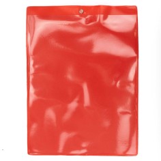 Funda de plástico roja-transparente para documentos,...