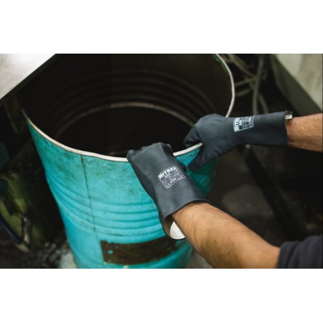 Guantes negros látex flocado Nitrex 680