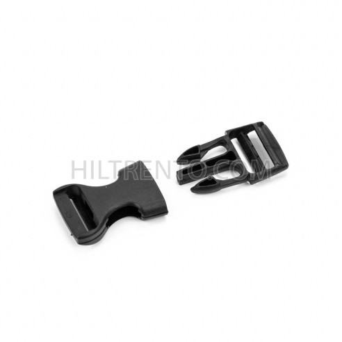 Hebilla mochila 20 mm plástico negra liberación...