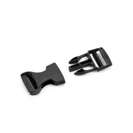 Hebilla mochila 20 mm plástico negra liberación rápida