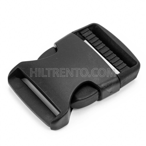 Hebilla mochila 40 mm plástico negra liberación...