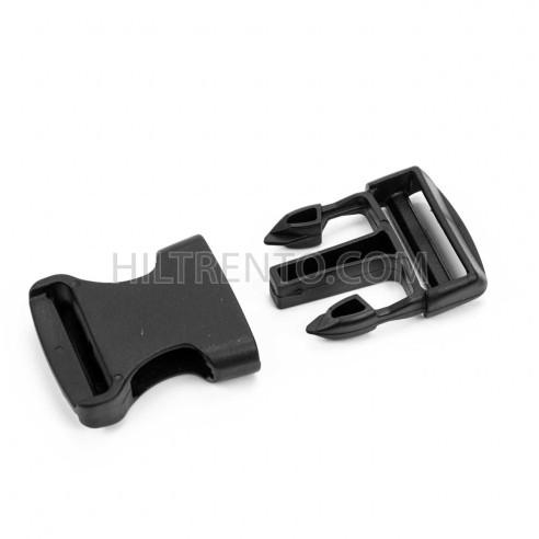 Hebilla mochila 30 mm plástico negra liberación...