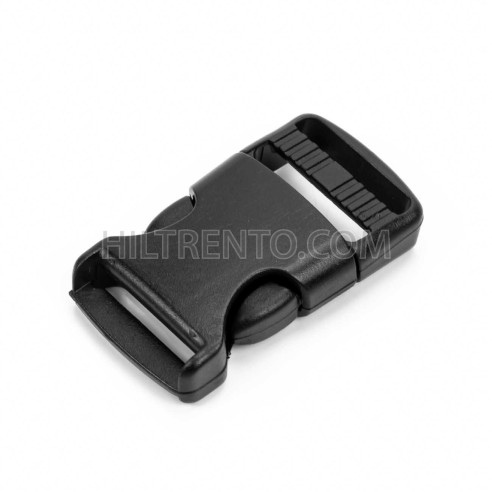 Hebilla mochila 25 mm plástico negra liberación...