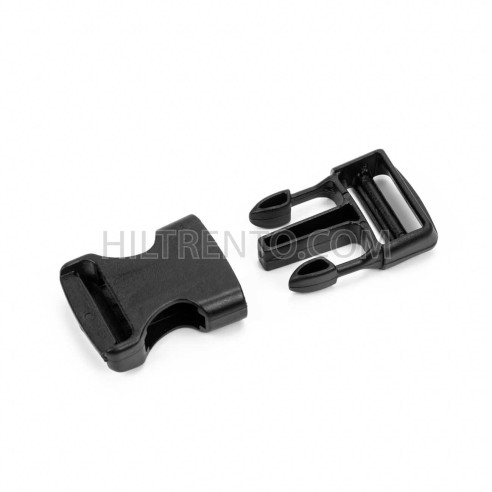 Hebilla mochila 25 mm plástico negra liberación...