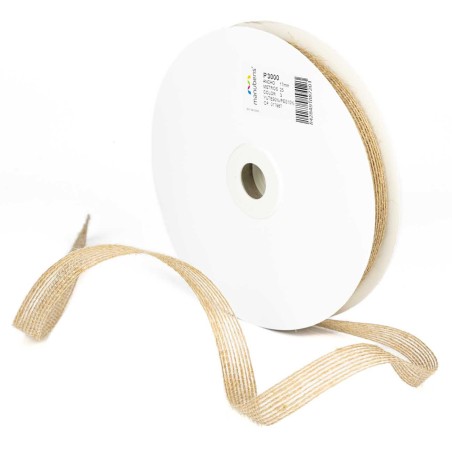 Cinta de yute - arpillera 17 mm Manubens P 3000 - Rollo 25 metros
