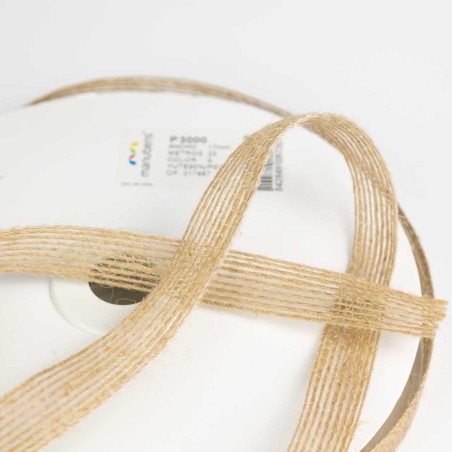 Cinta de yute - arpillera 60 mm Manubens P 3000 - Rollo 25 metros