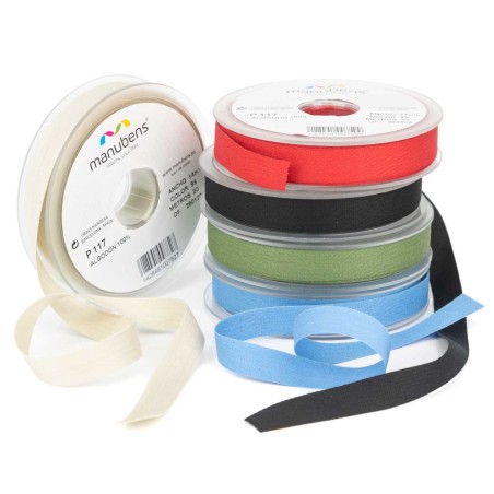 Cinta hiladillo 100% algodón 38 mm Manubens 117 - Bobina 50 metros