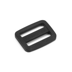 Hebilla mochila 20 mm corredera pasador plástico negro