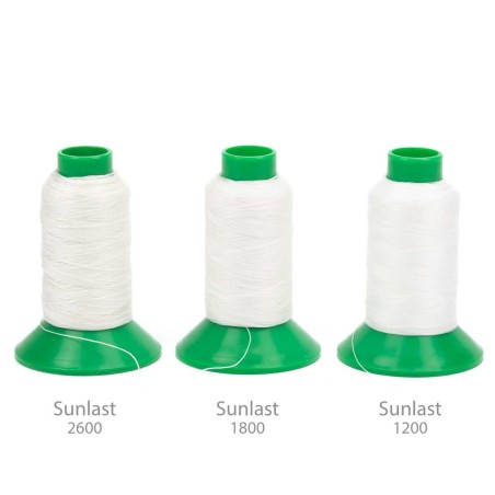 Hilo Sunlast blanco 1800D, 100% PTFE Teflón, alta resistencia al sol, calor e intemperie - Bobina 200 m