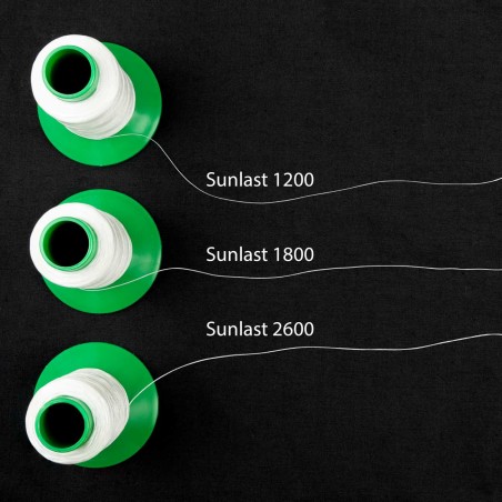 Hilo Sunlast blanco 1800D, 100% PTFE Teflón, alta resistencia al sol, calor e intemperie - Bobina 200 m