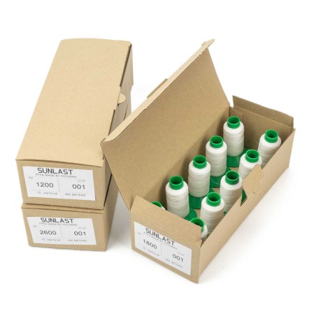 Hilo Sunlast blanco 1200D, 100% PTFE Teflón, alta resistencia al sol, calor e intemperie - Bobina 350 m