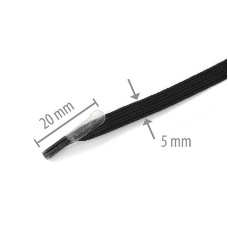 Goma elástica plana con terminal transparente para carpetas y caretas, de 8 a 100 cm - 1000 uds