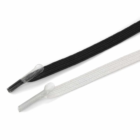 Goma elástica plana con terminal transparente para carpetas y caretas, de 8 a 100 cm - 1000 uds