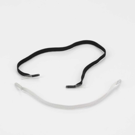 Goma elástica plana con terminal transparente para carpetas y caretas, de 8 a 100 cm - 1000 uds