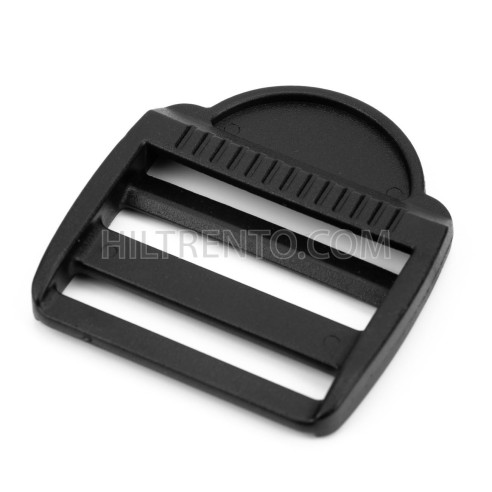 Hebilla tensor mochila 40 mm plástico negro
