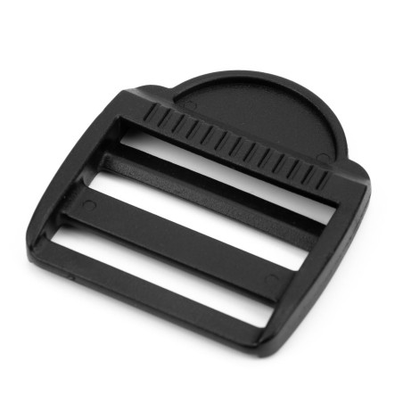 Hebilla tensor mochila 40 mm plástico negro