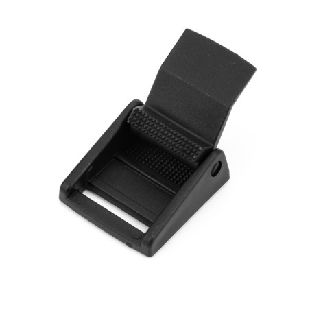 Cierre 20 mm para cinta mochila, bloqueo de leva, plástico negro