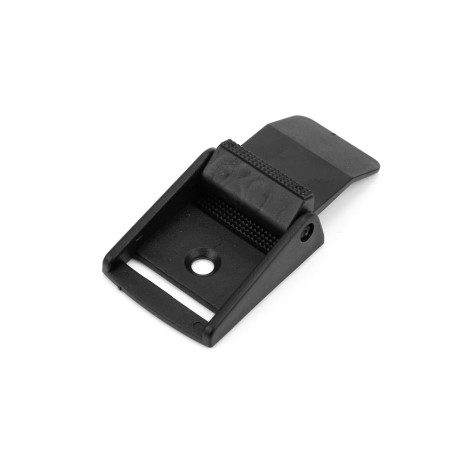 Cierre 25 mm para cinta mochila, bloqueo de leva, plástico negro