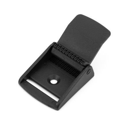 Cierre 30 mm para cinta mochila, bloqueo de leva, plástico negro