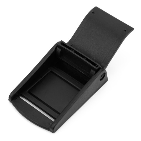 Cierre 40 mm para cinta mochila, bloqueo de leva, plástico negro