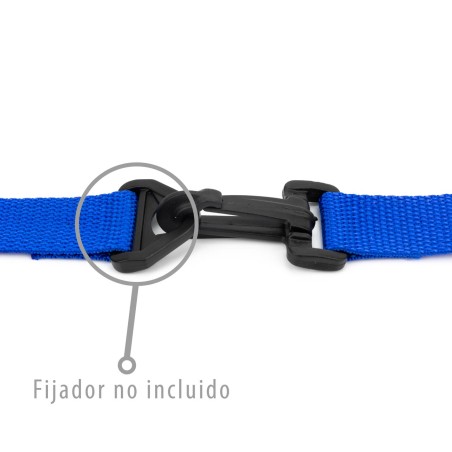 Mosquetón gancho 20 mm cinta mochila, enganche plástico negro