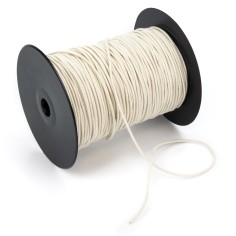Cordón goma elástica 2 mm, redondo, algodón-caucho...