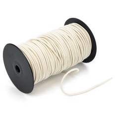 Cordón goma elástica 3.5 mm, redondo, algodón-caucho...