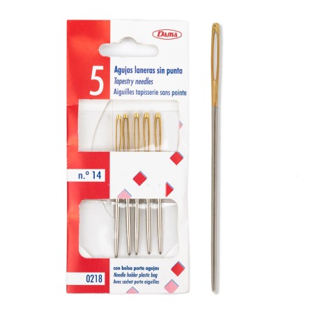 Agujas tapiceras (laneras) sin punta Nº14 - Pack 5 uds