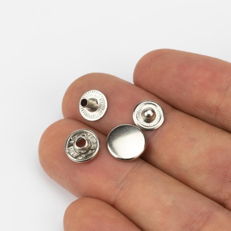 Mini broche presión Olimpia 200 Latón níquel - Caja 1000 uds