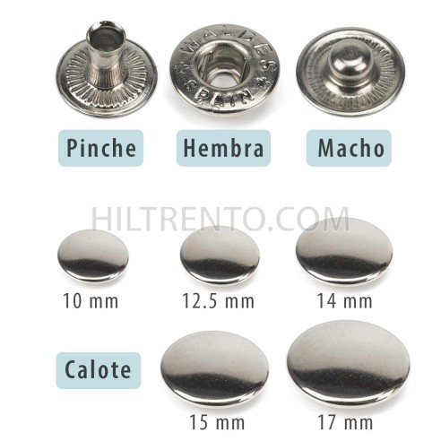 Broche presión Olimpia 700 Latón níquel - Caja...