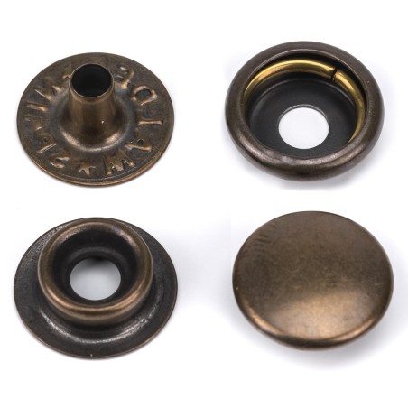 Broche botón presión Rayo 8100 Latón Oro Viejo - Caja 1000 uds