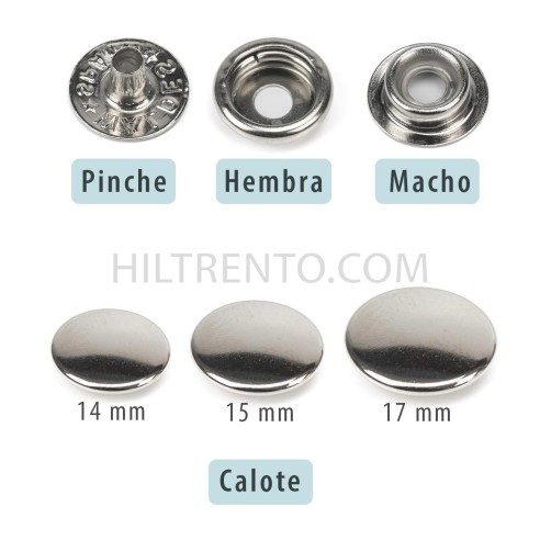 Troquel colocar Broche botón presión Rayo 8100