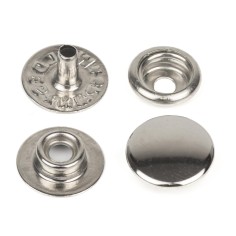 Broche botón presión Rayo 8020 Latón Niquel - Caja 1000 uds