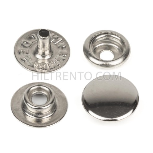 Broche botón presión Rayo 8020 Latón Niquel -...