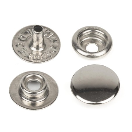 Broche botón presión Rayo 8020 Latón Niquel - Caja 1000 uds