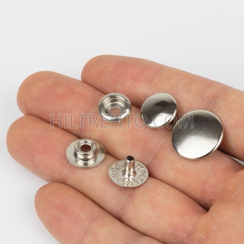 Broche botón presión Rayo 8020 Latón Niquel -...