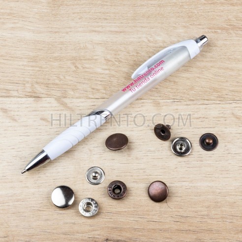 Broche presión Olimpia 500 Latón oro viejo -...